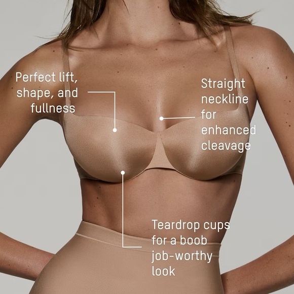 SKIMS Clay Ultimate Push-Up Balconette Bra 34B New Without Tags - Picture 3 of 7